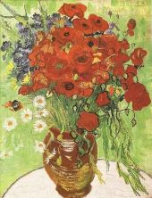 Haga click para ver la imagen ampliada 1890 still life - red poppies and daisies.jpg